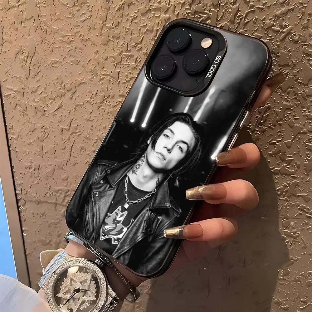 Andy Biersack Veil Brides BVB Fashion Phone Case for iphone 16 15 14 13 11 12 Pro Max Xr X Xs Plus black silver hard shell Cover