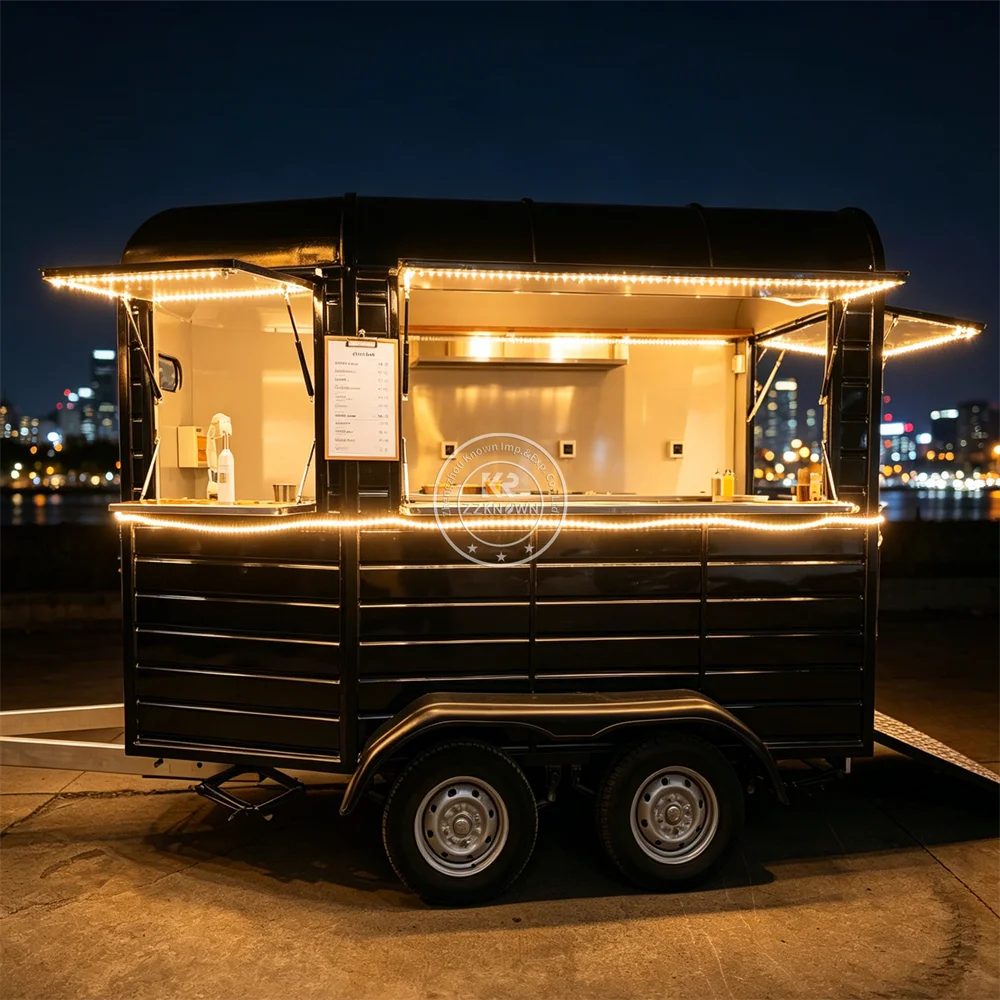 

Concession Food Cart Mobile Kitchen Catering Trailer Coffee Snack BBQ Food Truck Trailer With Full Kitchen