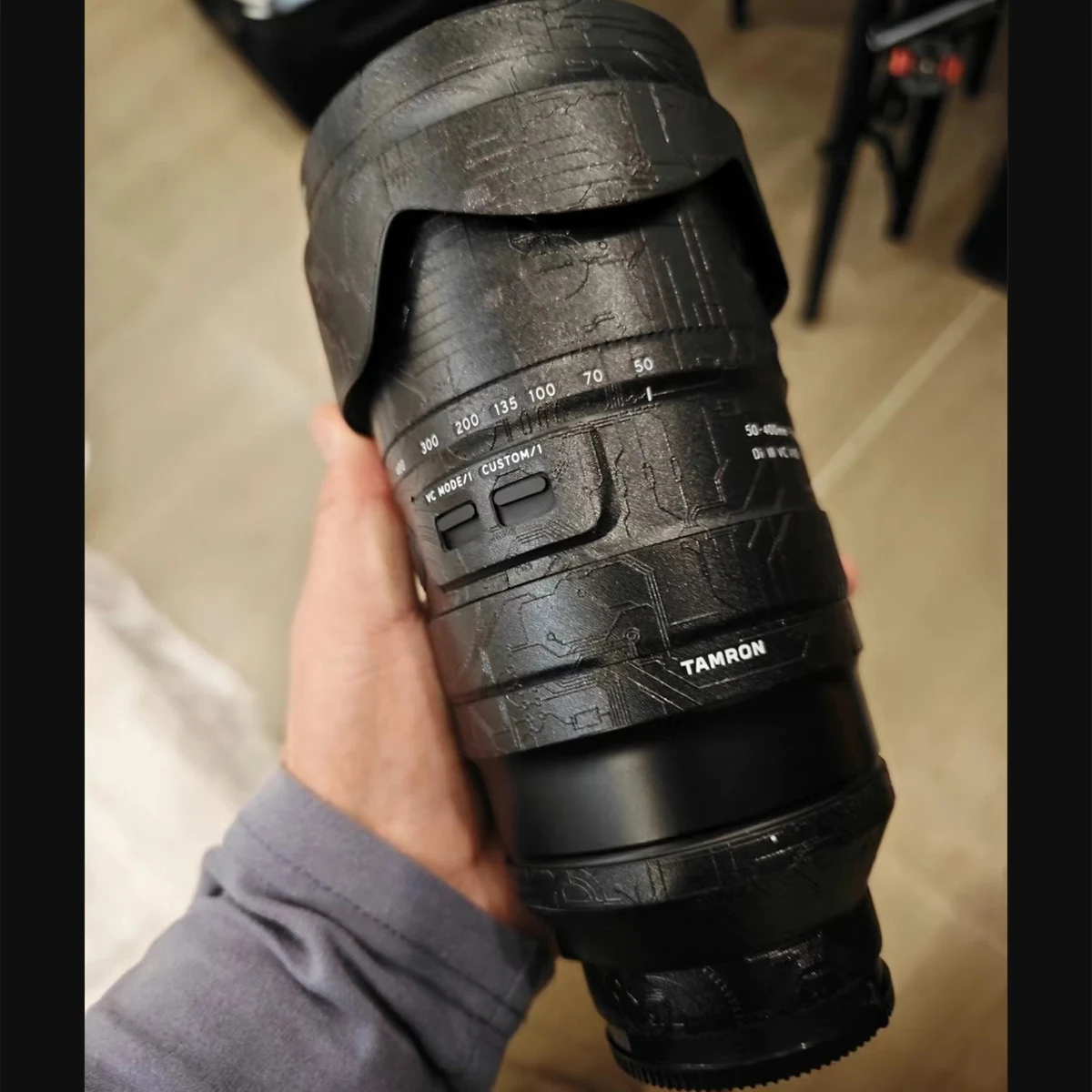 Calcomanía de lente 50-400 para Tamron 50-400mm F/4,5-6,3 Di III VXD Sony FE, pegatina de lente de montaje 50 400, cubierta envolvente de lente, película 50400