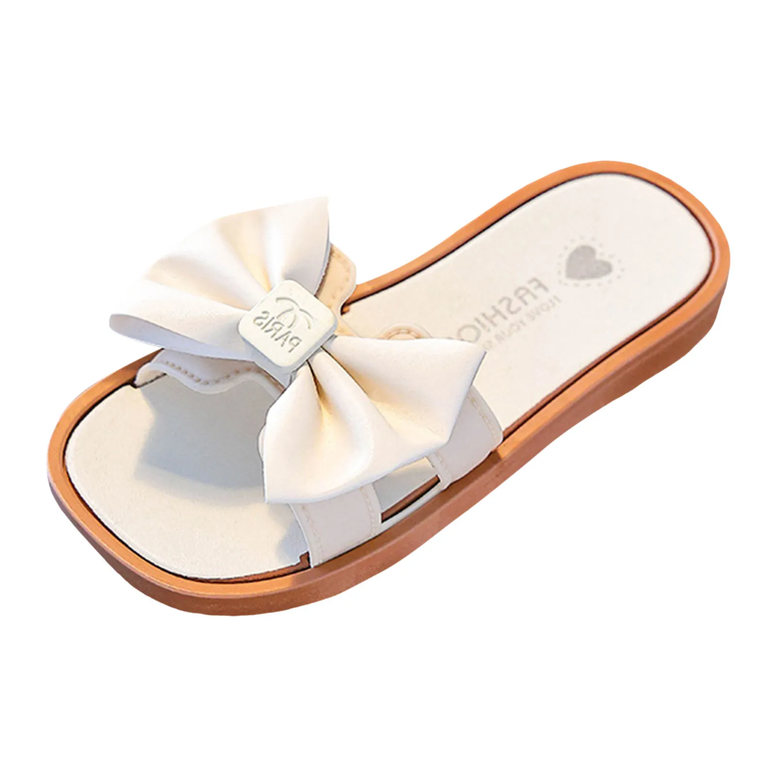 

Bunny Shoes for Girls Summer Girls Baby Slippers Soft Sole Non Slip Bowknot Children's Beach Flip Flops Kids Sandals for Girls