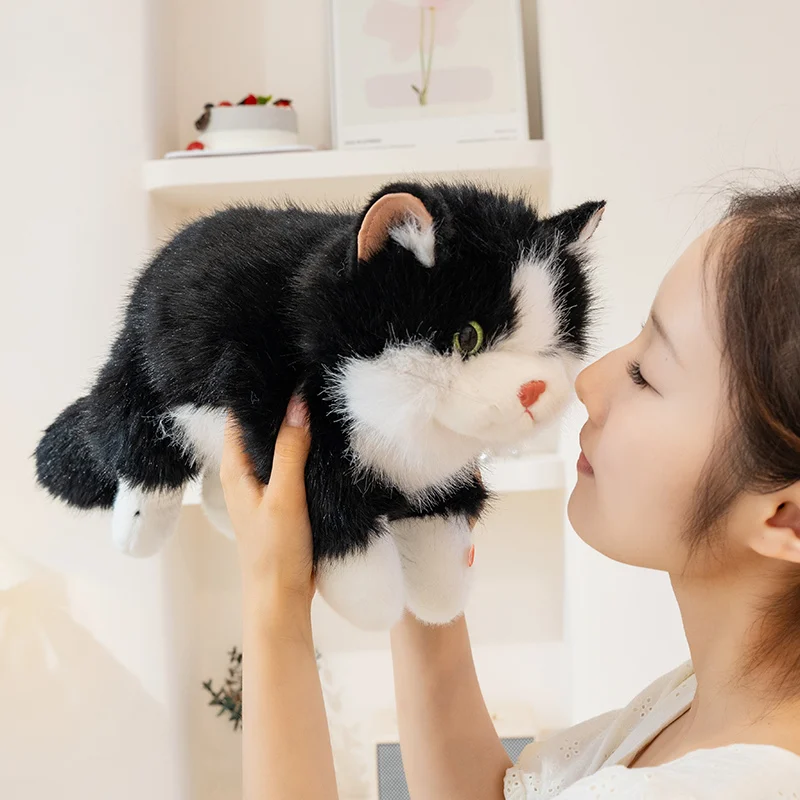 جديد لطيف محاكاة الكذب عرضة الموقف القطط ألعاب من القطيفة محشوة لينة الحيوان القط الدمى للأطفال طفل ديكور حفلات هدايا عيد الميلاد