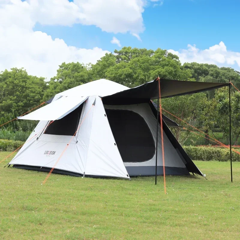 3-4P Family Camping Tent Double Layer Automatic Setup Blackout UV Protection Heavy Rainproof All-Weather Outdoor Picnic Shelter