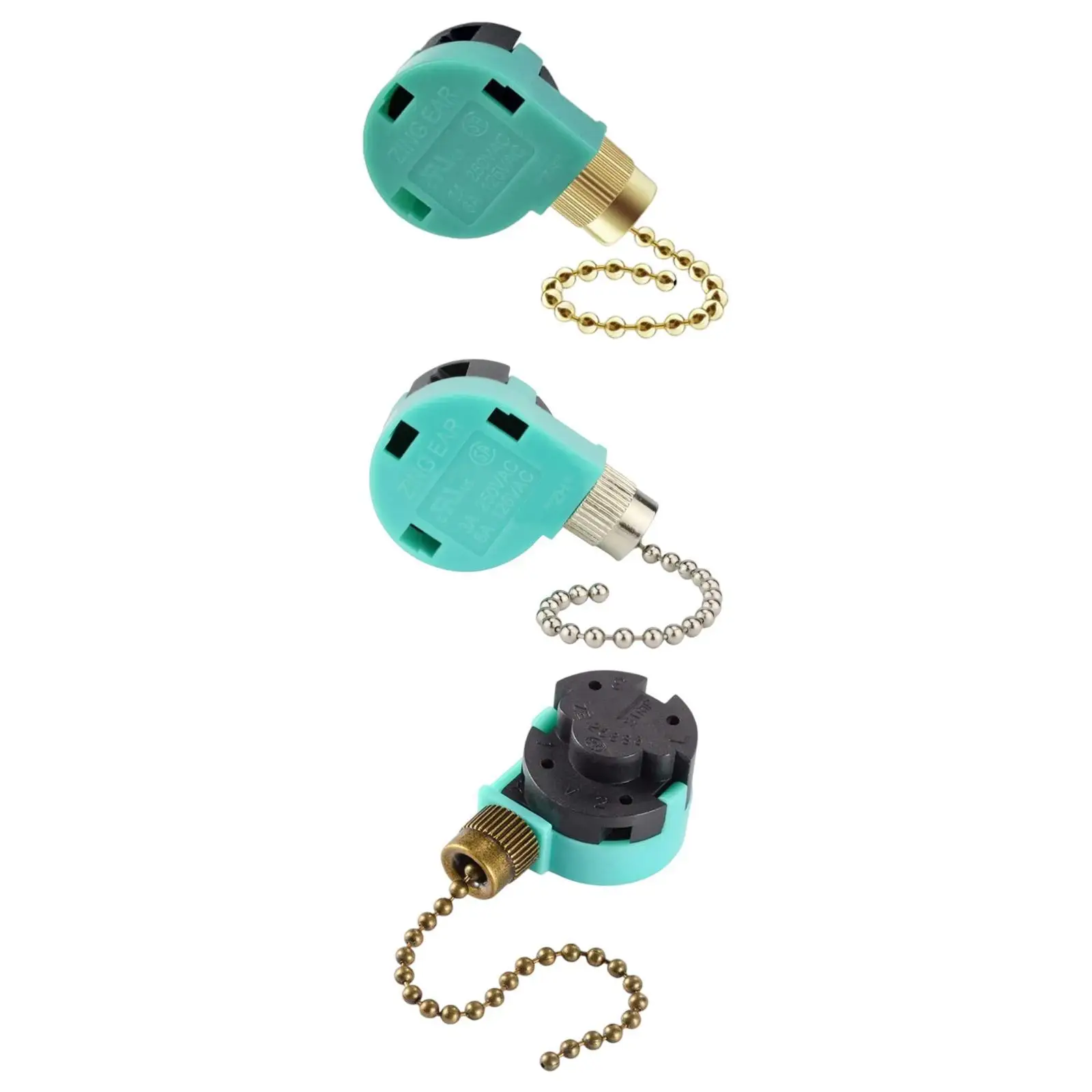 

2x Fan Light Pull Switch Accessories with Beaded Chain Ceiling Fan Switch