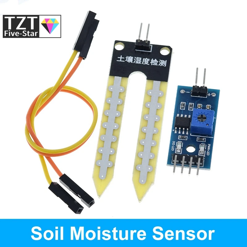 TZT Capacitive Soil Moisture Sensor Module / Soil Humidity Digital Display Relay Control Module Automatic Watering For Arduino