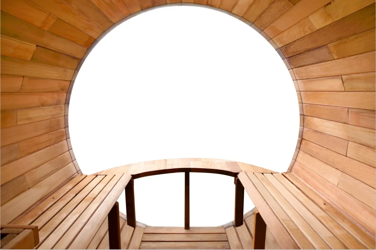 Bathroom Bathtub,Thermo Wood/cedar Sauna Outdoor Wooden Barrel Sauna With Panoramic Window Sauna Room