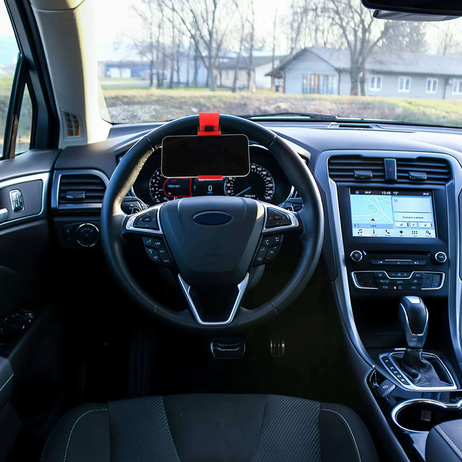 

Universal Car Steering Wheel Phone Holder Mount Hands-Free Clip Compatible with Most Smartphones Car Holder