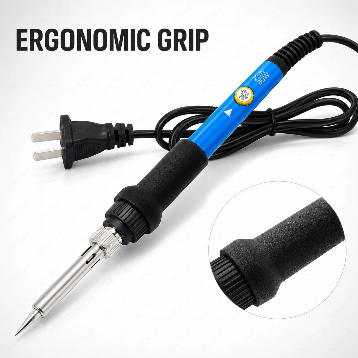 

Electric Soldering Iron 60W Adjustable Heat Welding Repair Hand Tool 110V US Plug 220V EU Plug for Electronics Circuit DIY Work