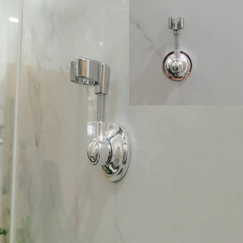 Camping Shower Accessory Silver Chrome Shower Head Holder Easy Installation Elegant Silver Chrome Finish Bathroom Setup