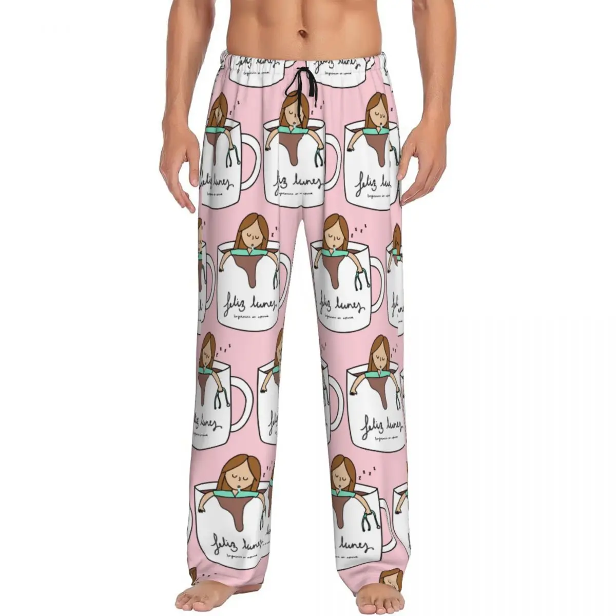 Pantalones de pijama personalizados para hombre, ropa de dormir con cordón, con bolsillos, para Enfermera, medicina médica