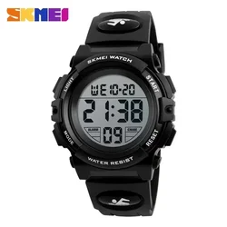 Skmei Boys Girls Watch Alarm Clock 5Bar Waterproof Kids Wristwatches 1266 LED Light Display Digital Children's Watches