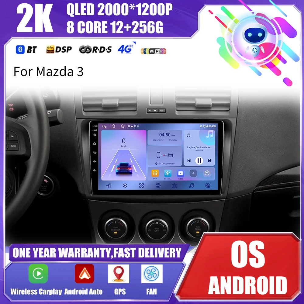 

For Mazda 3 2010 - 2013 Car Radio Android Multimedia Player GPS Navigation Carplay Touch Screen Auto Stereo Intelligent Systems