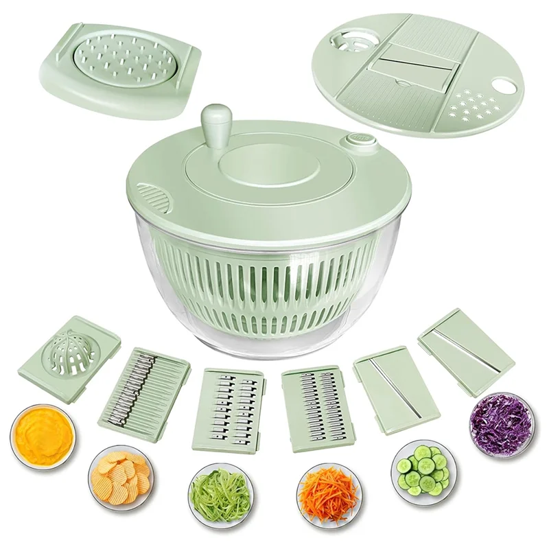 

【Shopper’S-Favorite!】Pasta Fries Dryer Salad Spinner, Large Dish, Vegetables Fruits Wash Bowl,Lettuce Spinner Kitchen Colander W