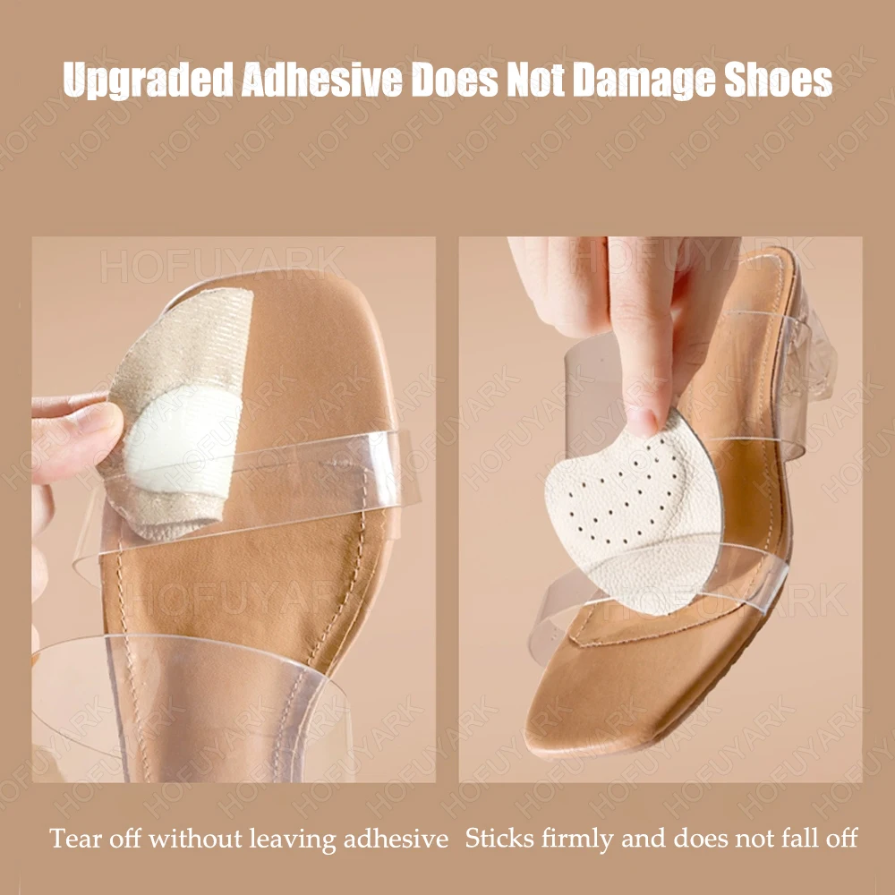 แผ่นรองกันลื่น 4 ชิ้น สำหรับรองเท้าส้นสูงผู้หญิง รองเท้าแตะ สติ๊กเกอร์กันลื่น แผ่นรองหน้าเท้า รองเท้าแตะผู้ชาย บรรเทาอาการปวด แผ่นรองนิ้วเท้า