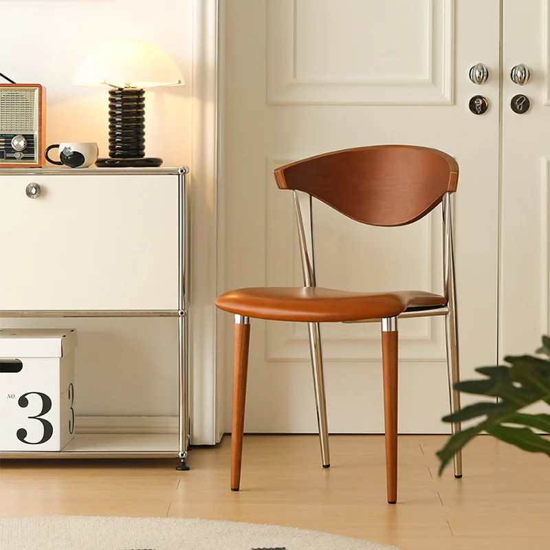 Sillas de Comedor para eventos de diseño, vestidor de Bar, Sillas de Comedor cómodas, Sillas de cuero minimalistas Para Comedor, muebles de moda