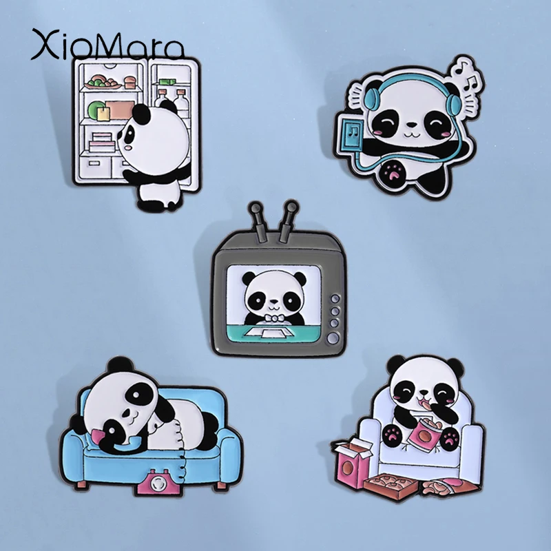 Эмалированные-булавки-для-прослушивания-музыки-happy-life-of-panda-металлические-броши-модный-значок-на-лацкане-рюкзак-одежда-ювелирные-изделия-подарок-для-друзей