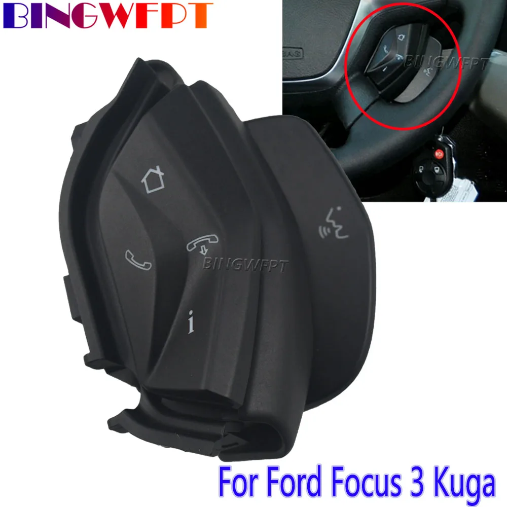 

Car Multifunction Steering Wheel Telephone Button Switch For Ford Focus 3 2012-2014 For Kuga 2012-2015 With Backlight