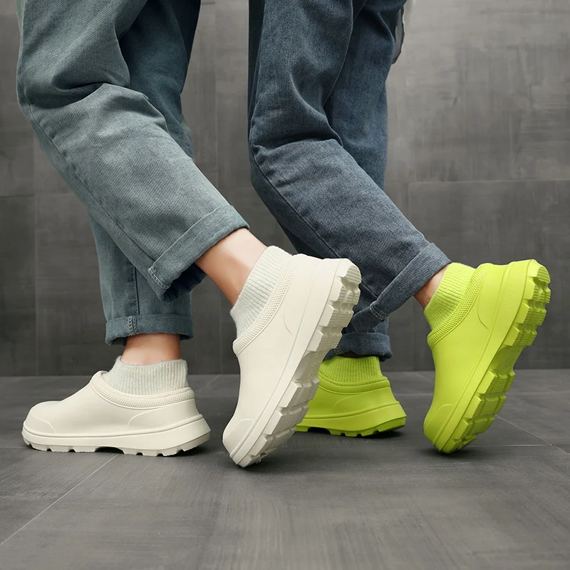 

Autumn and Winter Couple Waterproof Plush Warm Cotton Shoes Outdoor Platform Anti Slip Casual Fashion Basic Versatile