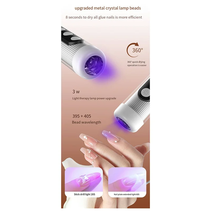 ABKR-New HX-15 다기능 그릴 램프 네일 폴리 셔 9 속도 정방향 및 역방향 스위칭 18000RPM 네일 악기