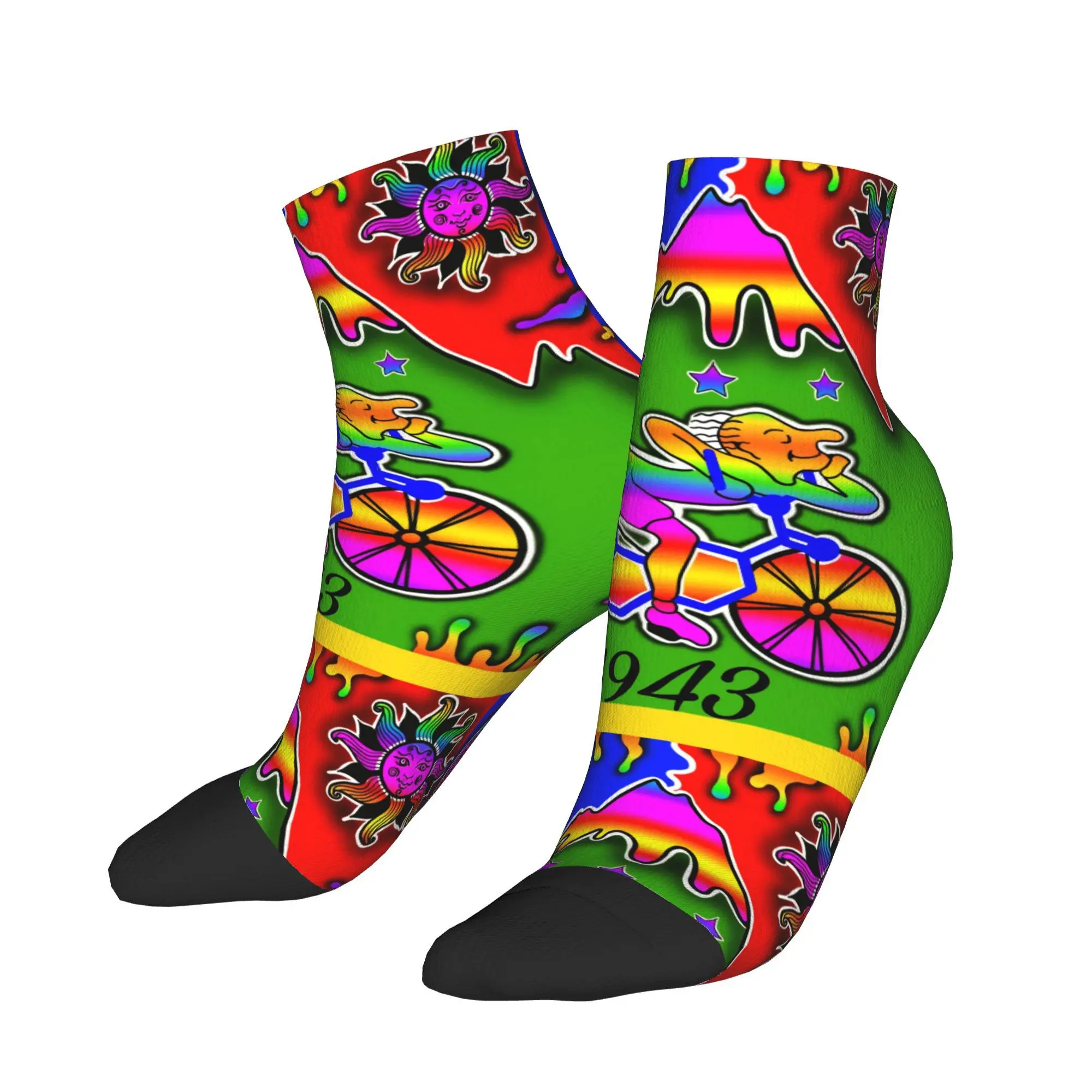 

Bicycle Day 1943 Ankle Socks Leisure Comfort Soft Casual Socks Summer Skateboard Graphic Anti Slip Sock For Men Gift Idea