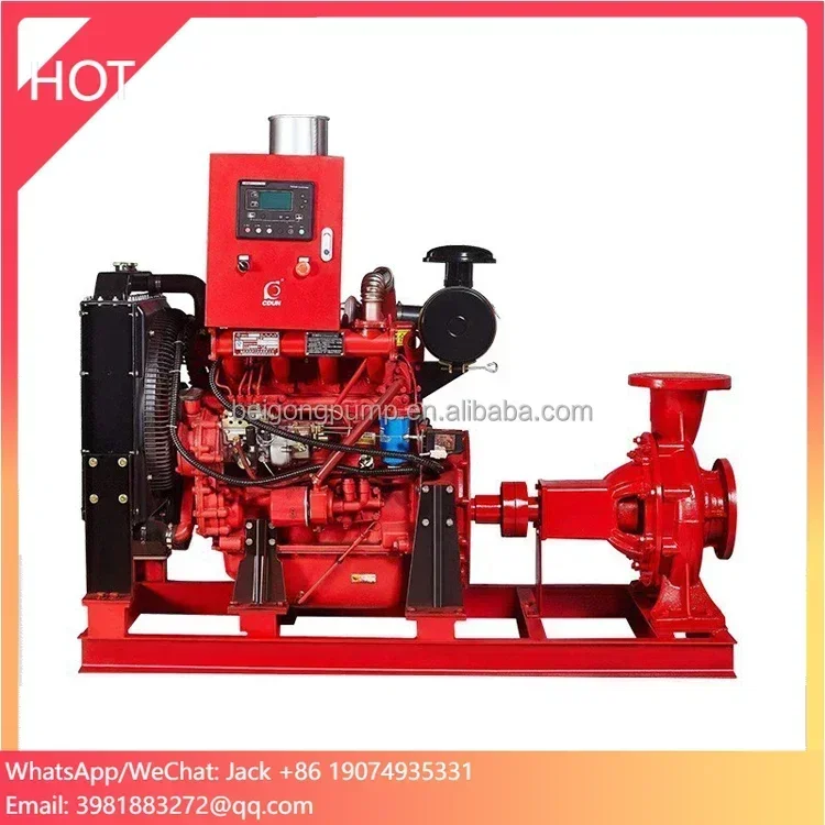 High-Pressure Marine Engine Fire Pump Controller Single-Stage Water Fire Pump Firefighting Vacuum Usage OEM Customizable