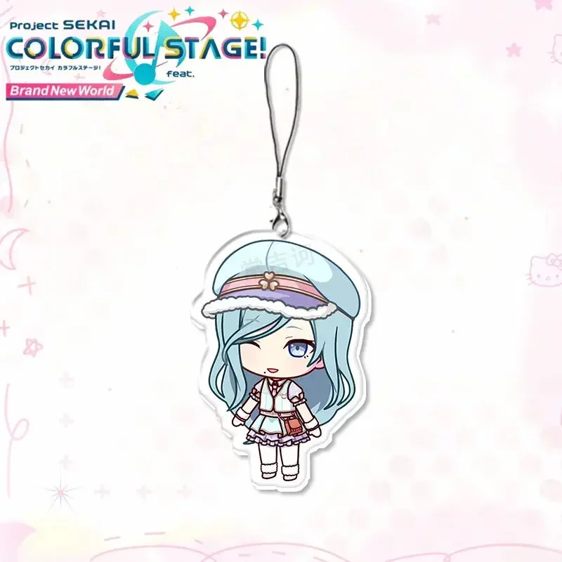 Косплей проект цветная сцена Q версия изображение цепочка для мобильного телефона акриловая цепочка для мобильного телефона для мобильного телефона список брелок