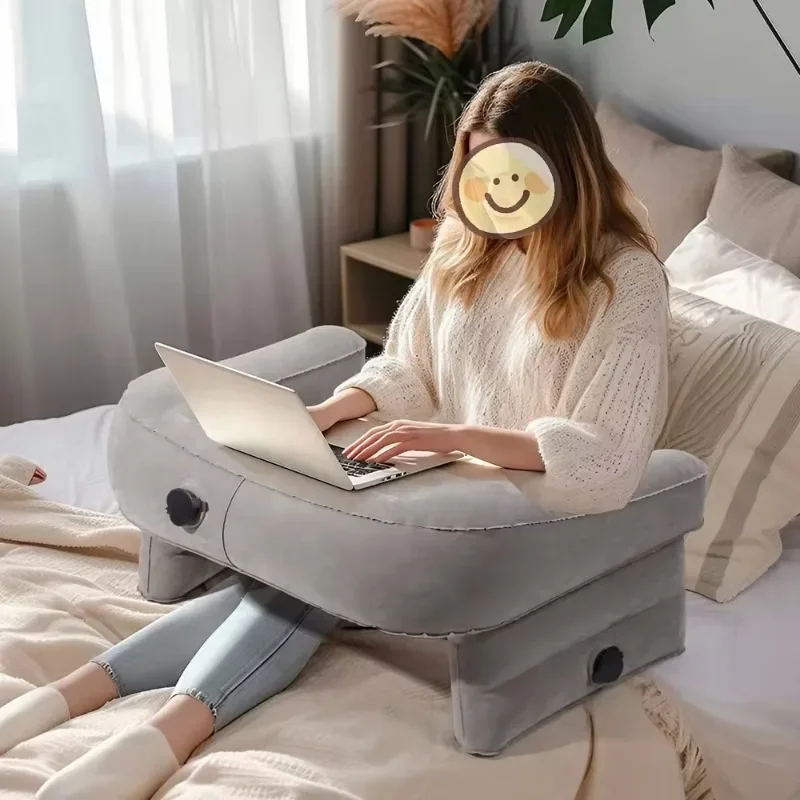 

Custom Inflatable Adjustable Arm Support Air Lap Desk Reading Pillow For Adult Kids Reading And Gaming