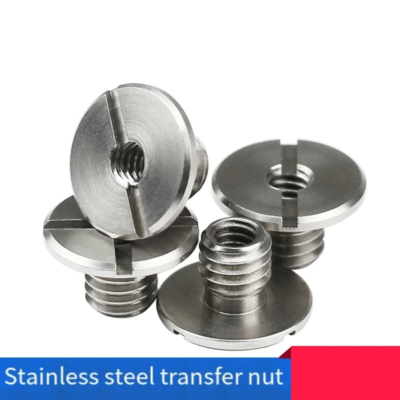 1 ~ 20 Edelstahl 3/8" Stecker auf 1/4" Innengewinde Adaptermutter für Kameraständer Stativ, Edelstahl-Transfermutterschrauben