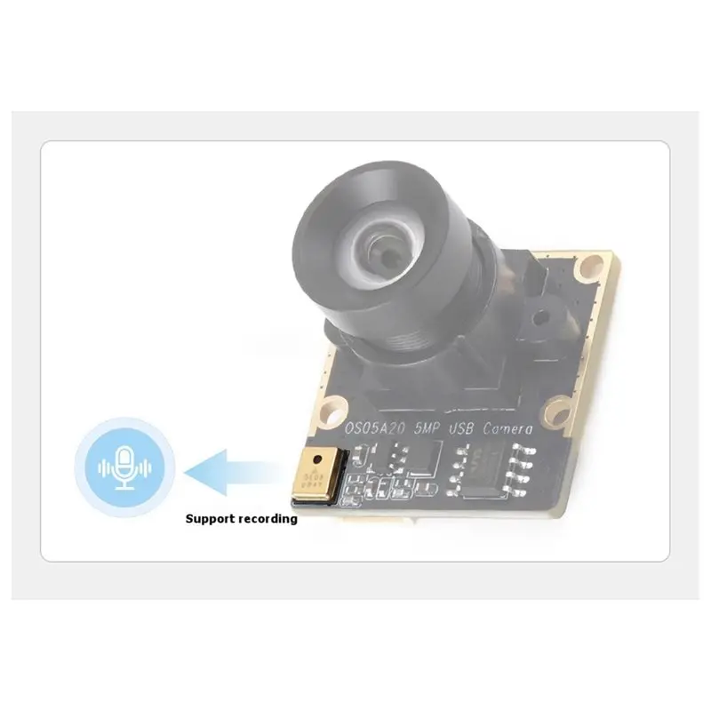 ABZW OS05A20 5MP USB Camera Module 91.7° FOV Distortion-Free Lens USB 2.0 Camera Board Plug And Play