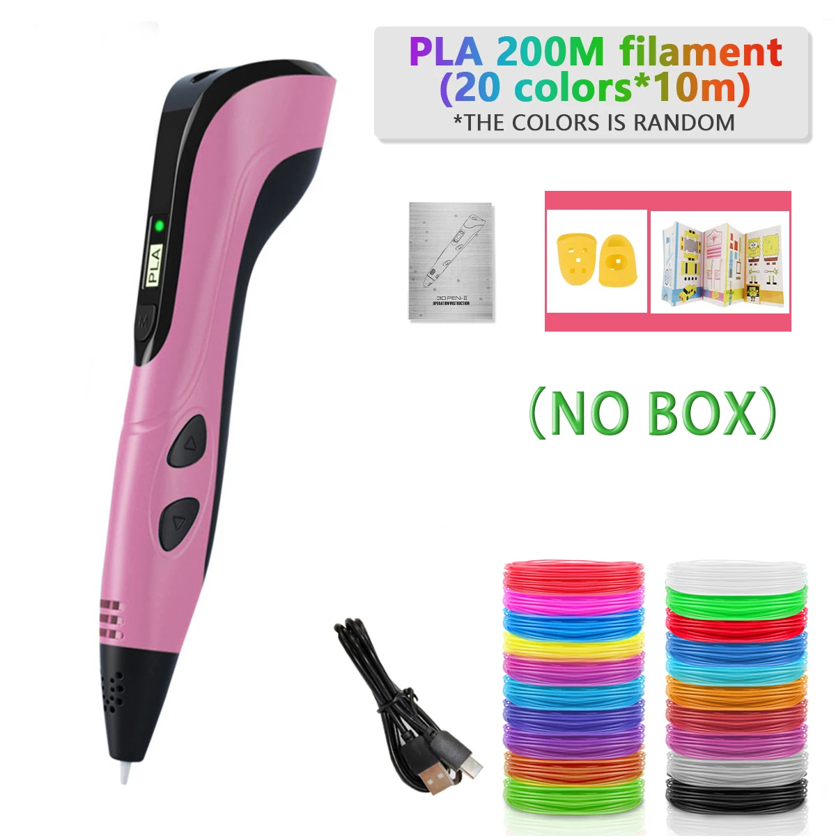 Pena Cetak 3D Baru Set Pena 3d untuk Anak-anak Hadiah DIY Kreatif Natal Ulang Tahun Anak-anak Layar LCD dengan Filamen PLA