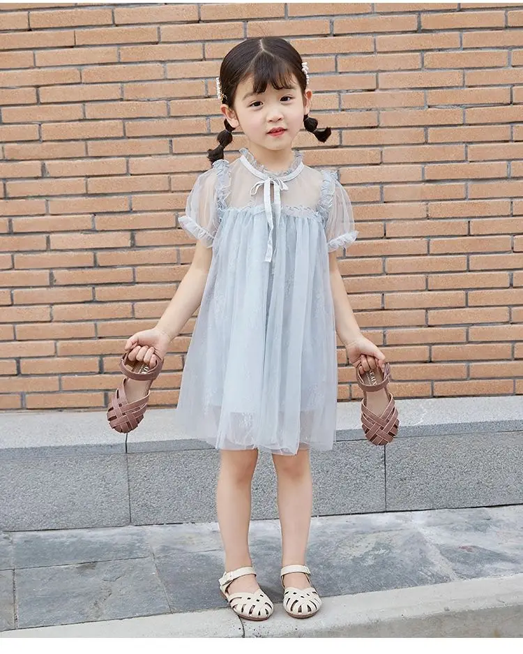 Mädchen Sandalen 2024 neue Mode Kinder kleines Mädchen Baotou Prinzessin Schuhe koreanische Ausgabe Sommer Baby weiche Sohle Schuhe