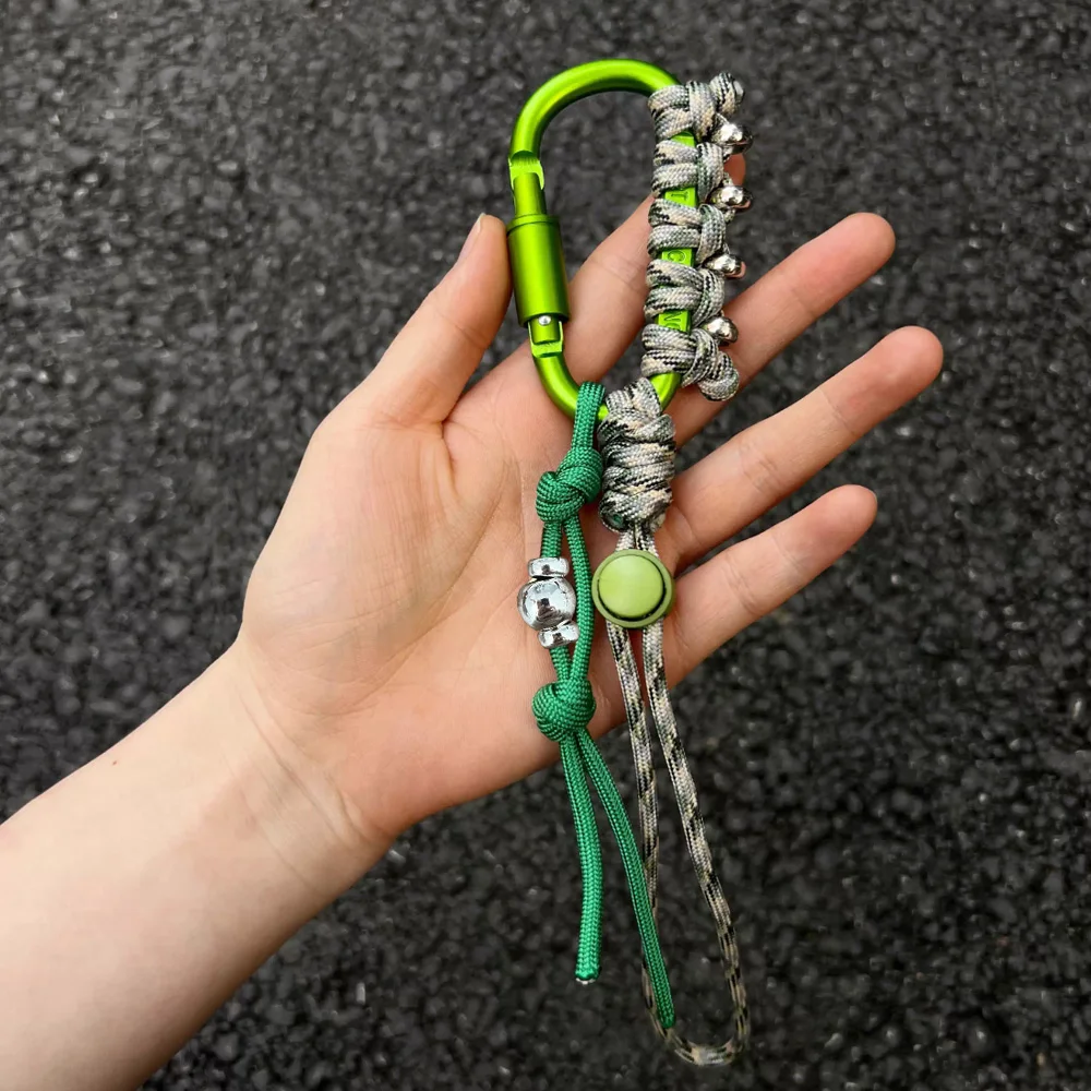 Handmade Creative Mountaineering Key chain Anti Loss Hanging Rope Outdoor Multi purpose Backpack Buckle Key Lanyard