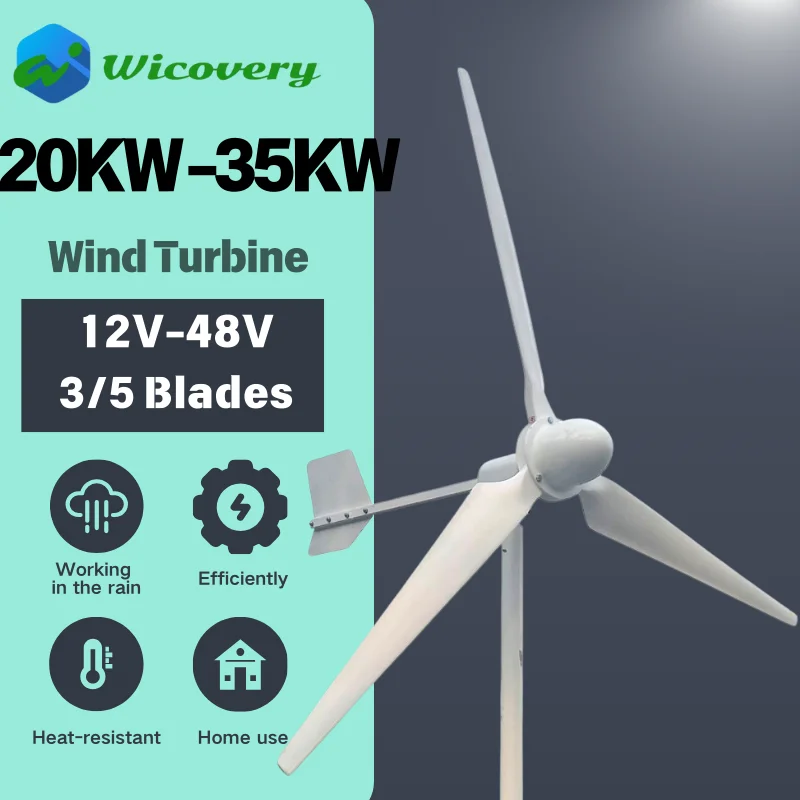 

30KW 20KW Windmills Wind Turbine Generator Home Use Power 10000W 3 Blades 48V 96V 220V Free Energy Magnetic big power low speed