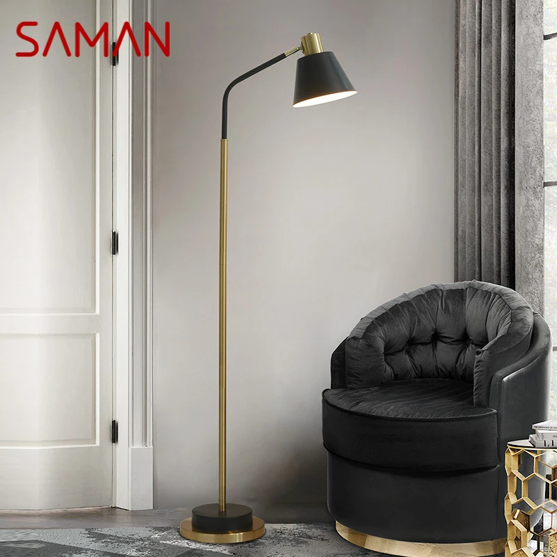 

SAMAN Nordic Floor Lamp Modern Art Family Living Room Bedroom Sofa Creative LED Decorative Read Light