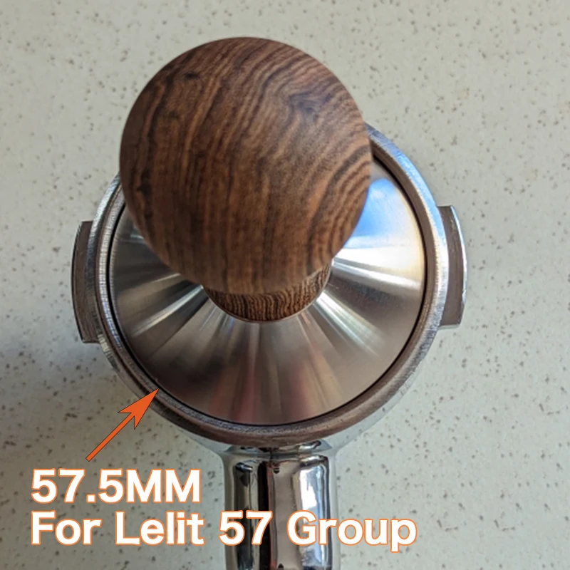 Coffee Tamper 57mm 57.5mm For Lelit Anna Anita 57MM Portafilter Stainless Steel Barista Espresso Machine Accessories Corner Tool