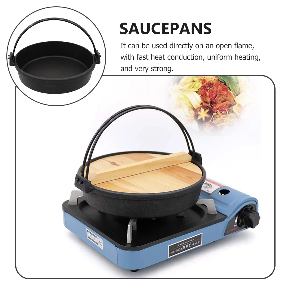 

1 Set Japanese Soup Frying Pot Household Cooking Saucepan Cast Iron Camping Cookware Small Cast Iron Pot For Home Kitchen Use