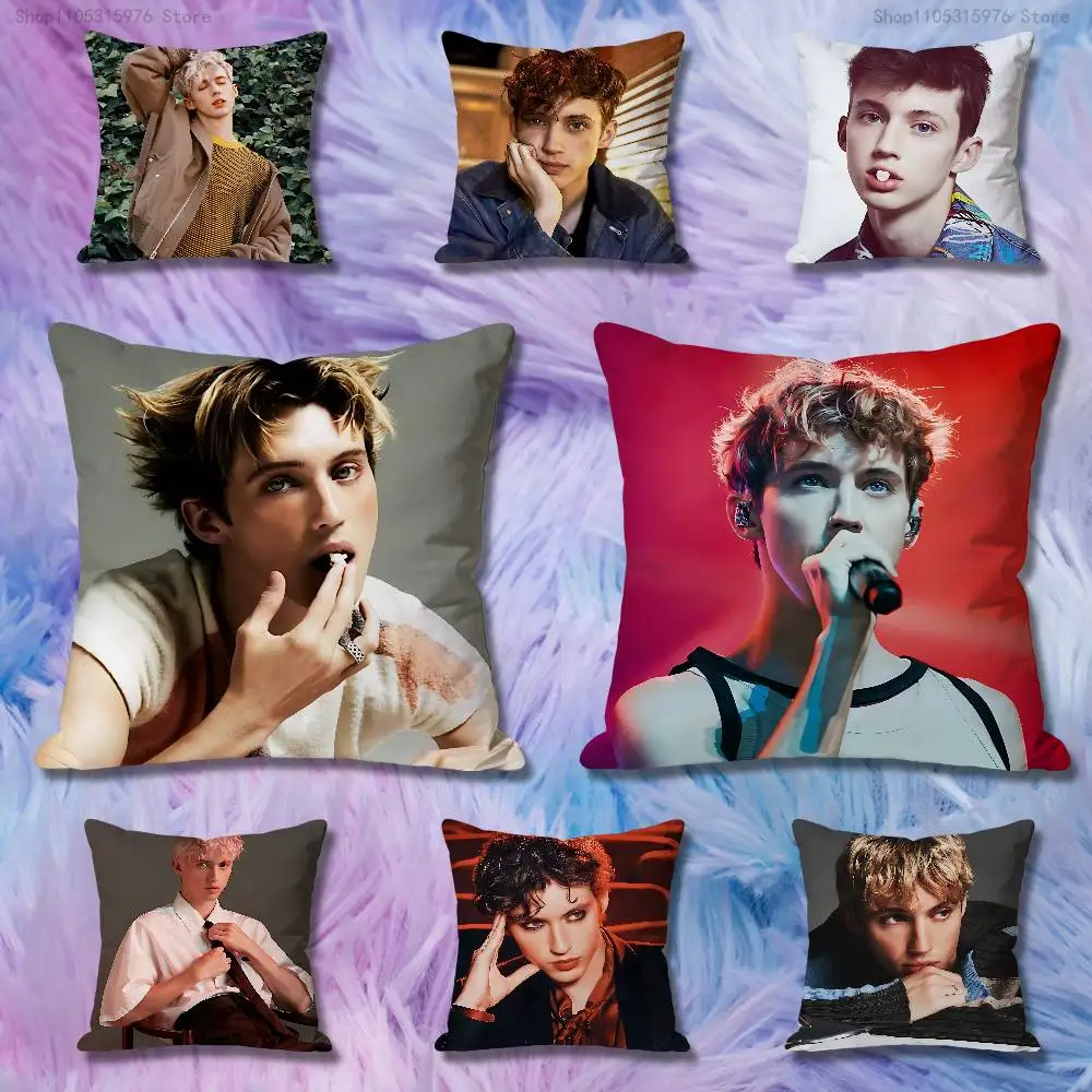 T-Troye S-Sivan SHES THE BEST Polyester Printed Pillow Cover Square 30 40 45 50 60 65 cm Soft for Sofa Bed Car Home Decor