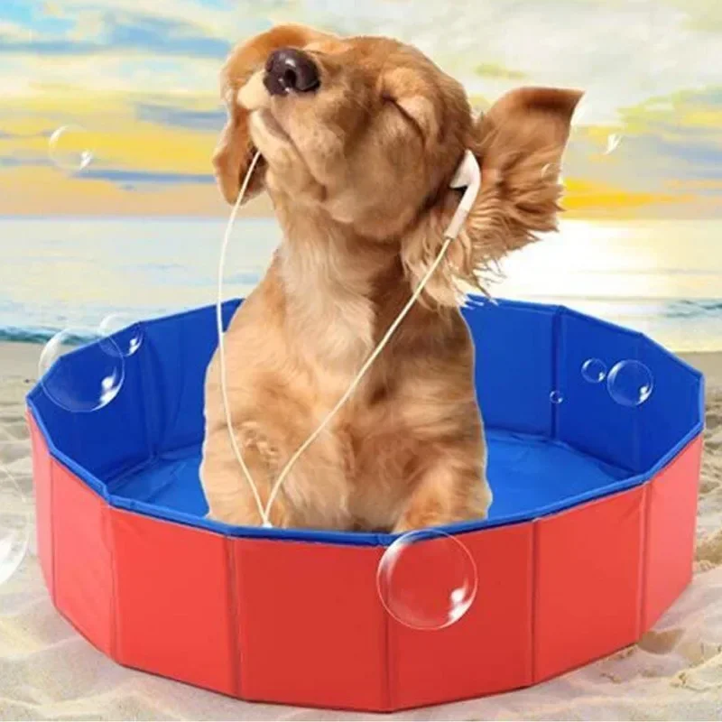 

1pcs Small dog mobile folding swimming cat sand pool cleaning supplies