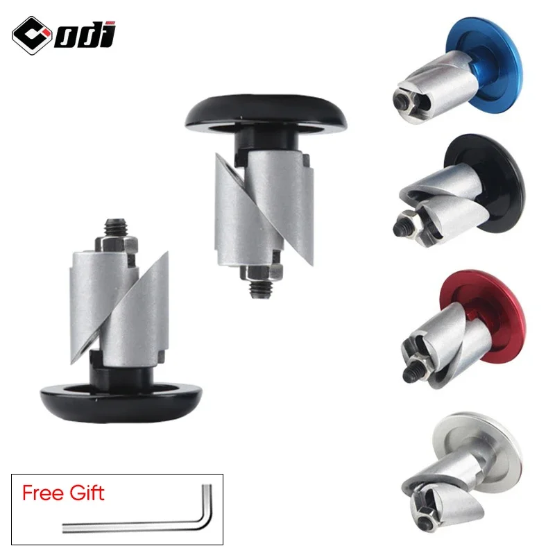 

2 шт., заглушки для руля велосипеда, с алюминиевыми колпачками