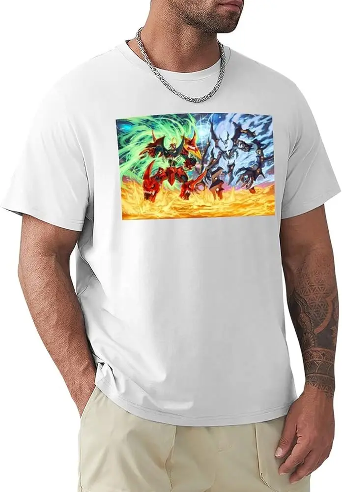 Gurren Anime Lagann Shirt Men's Ventilation Comfortable Crew Neck Tee Top Youth Trend Versatile