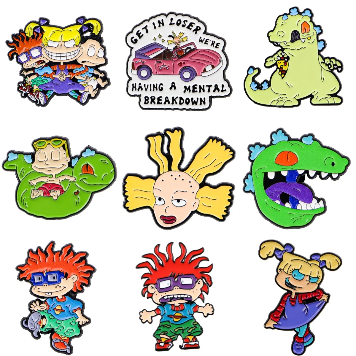 Cartoon Grüne Dinosaurier Broschen Für Frauen Lustige Mädchen Emaille Pin Metall Abzeichen Schmuck Kleidung Rucksack Zubehör Freunde Geschenk