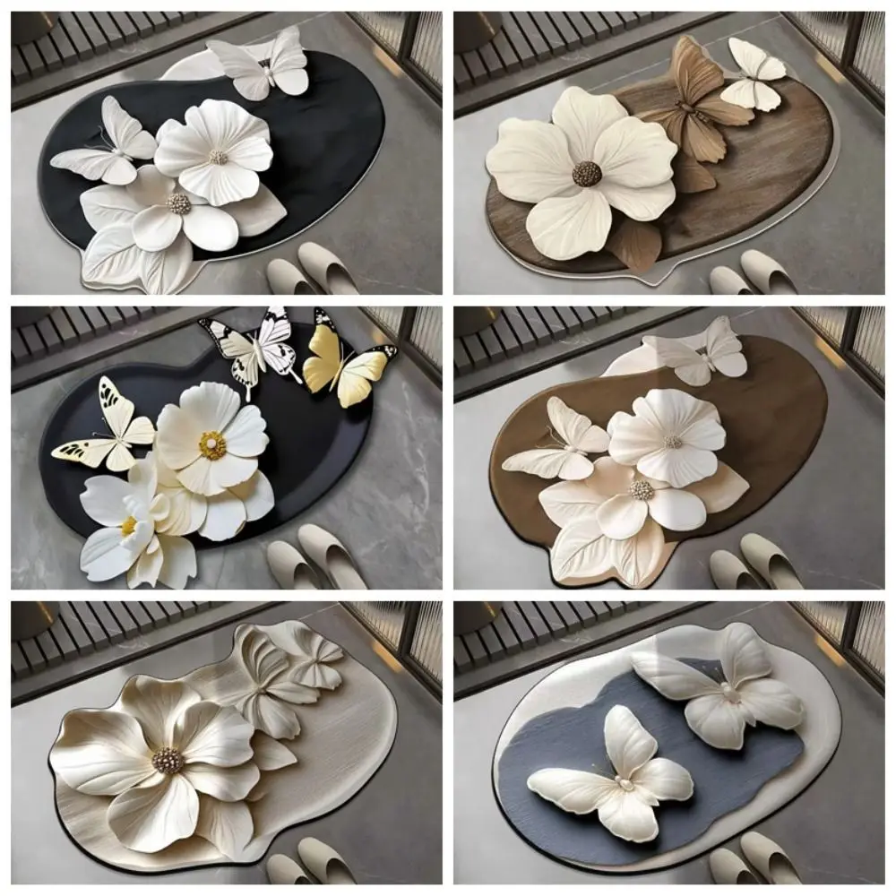 

New 3D Realistic Pattern Non-Slip Absorbent Mats Quick-Drying Comfortable Rugs Multi-purpose Floor Mat Bedroom