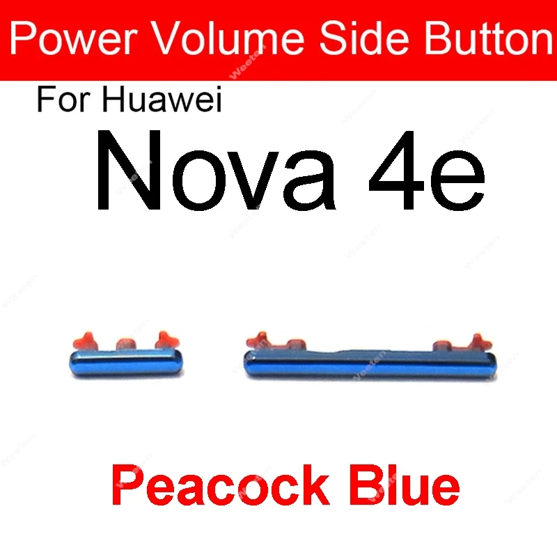 Power Volume Side Switch Buttons For Huawei Nova 3 4 3i 3e 4e Power On Off Volume Control Sidekeys Buttons Repair Parts