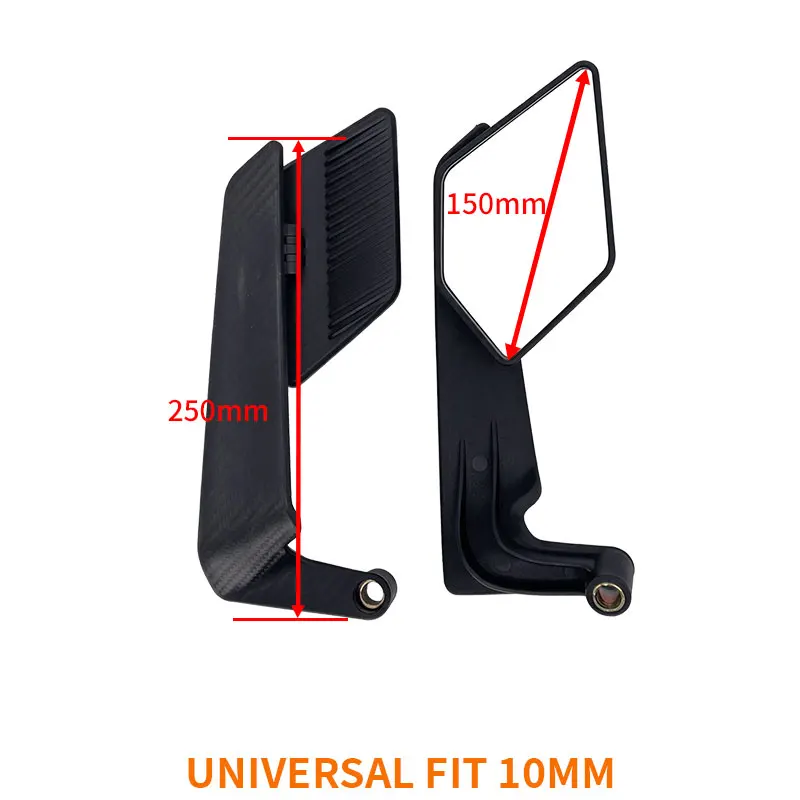 Stealth Winglets Side Mirror for Aprilia TUONO & YAMAHA GTS GTV, Motorcycle Rearview Pair