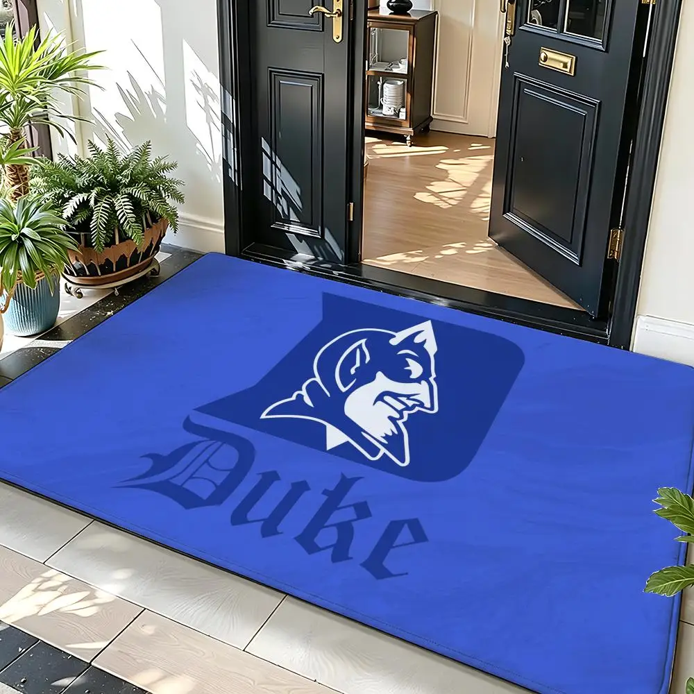 Education D-Duke U-University Floor Mat Soft Flannel Entrance Door Mat Non Slip Absorbent Bathroom Bedroom Floor Rug