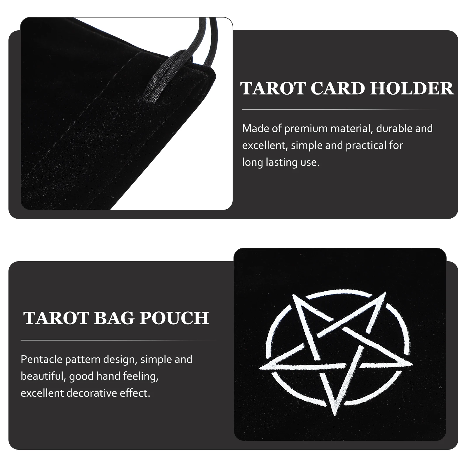 

2Pcs Portable Tarot Card Storage Pouch Reusable Drawstring Bag Smooth Texture Comfortable Feel Great Gift for Tarot Enthusiasts