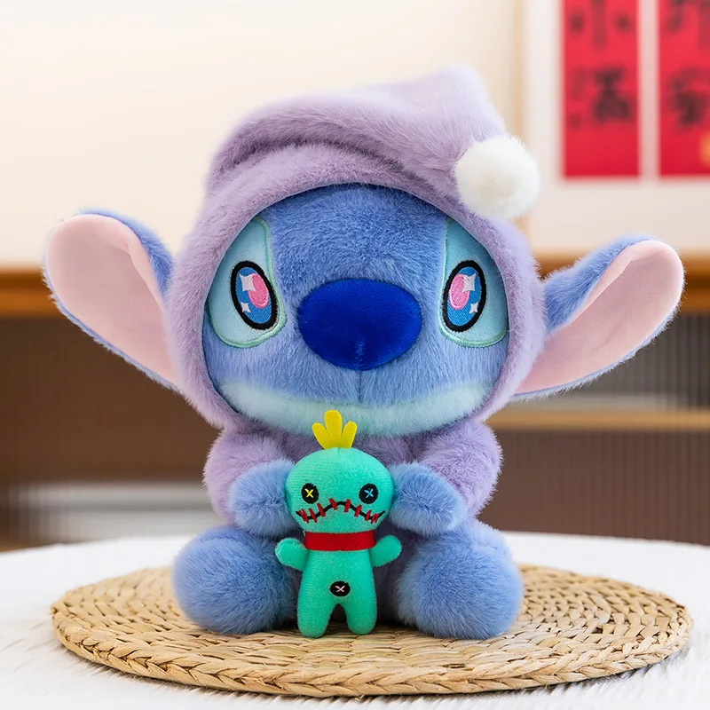 ตุ๊กตาการ์ตูนสติทช์ขนาด 25 ซม. รุ่นเฟรนช์ฟรายส์พร้อมชานม ของตกแต่งห้อง ของขวัญวันเกิดสำหรับเด็ก