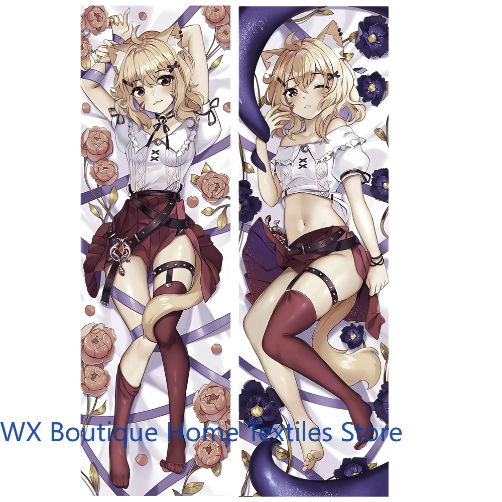 

Anime Vtuber Shyrei Faolan Pillowcase Dakimakura Hugging Cosplay Props Life-Size Cover