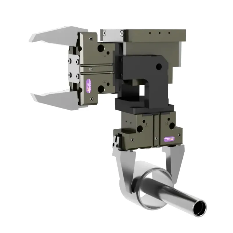 Working of robot gripper for pneumatic gripper of universal collaborative robot