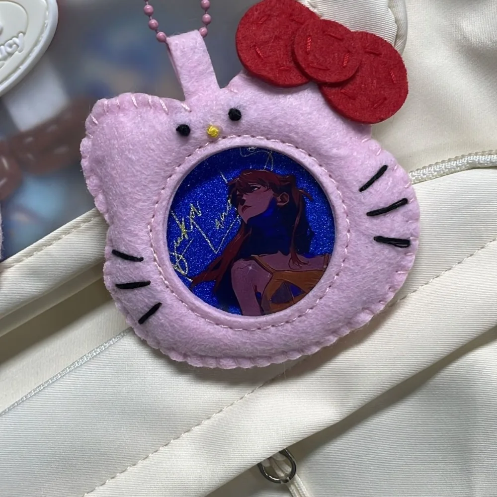 Hello Kitty-Pendentif de dessin animé non tissé, pendentif fini Kawaii, chat KT, cadeau pour petite amie, étudiant, décoration de sac, 58mm