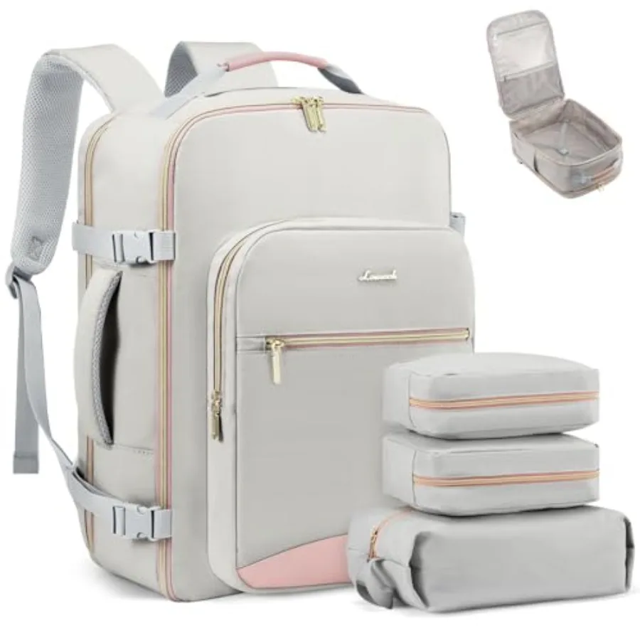 

Travel Backpack for Women and Men 40L, Airline Approved Carry On Backpack Travel Essentials, TSA Carry on Luggage, Waterproof P